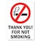 Signmission OSHA Decal, Thank You For Not Smoking W/ Graphic, 24in X 18in Decal, 18" W, 24" L, Landscape OS-MISC-D-1824-L-19517 - alternate 1